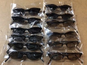 NEW ASSORTED BOX OF SUNGLASSES SUN GLASSES SET OF 12 GLASS COLORED SMALL LENS - Picture 1 of 6