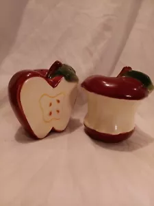 Ceramic Apple Salt And Pepper Shakers - Picture 1 of 10