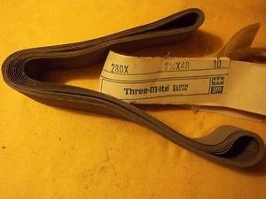 3M Three-M-ite Abrasive cloth Sanding Belts 2-1/2" x 48" 280X grit USA 10 pcs - Picture 1 of 1