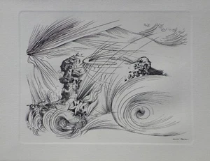 André MASSON: Le temps qui court, GRAVUR signiert, 1951 + Zertifikat - Bild 1 von 10