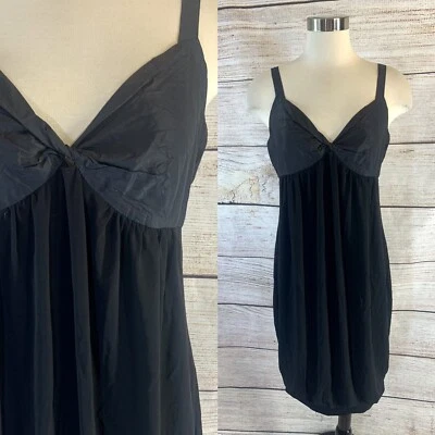 Черное платье MAX MARA 42 6 8 M Twist Bust эластичное с пузырьковым шелковым верхом сужающийся подол - Изображение 1 из 4