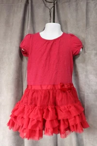 Cherokee Girls Short Sleeve Shirt Dress Tulle Skirt Size 4T - Picture 1 of 4