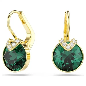 Swarovski Crystal Bella V Drop Earrings, Round Cut, Green, Gold Tone 5735389 - Picture 1 of 4