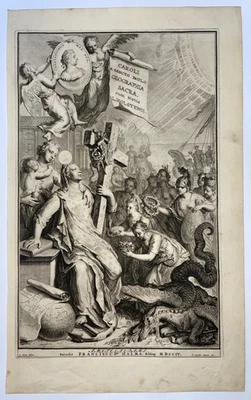 FRANCISCUS HALMA 1704 GEOGRAPHIA SACRA FRONTISPICIO ANTIGUO Foto 1 de 4