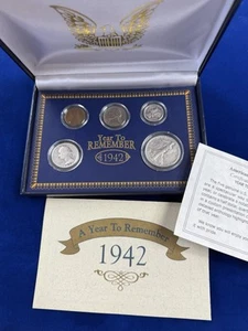 1942 American Historic Society “A Year To Remember” Coin Box Set w/COA - Picture 1 of 2