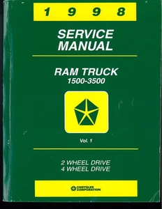 Chrysler 1998 manual de servicio - camioneta Dodge RAM 1500-3500 - 2 volúmenes - Imagen 1 de 9