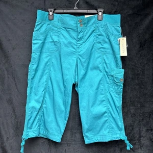 Sonoma Modern Fit Navy Teal Cargo Pants Women's Size 16P Casual Bottoms NWT - Picture 1 of 4