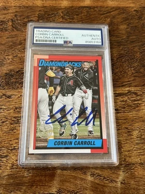 Corbin Carroll IP Signed Topps Card Psa Dna Coa Slab Autographed Diamondbacks - Image 1 of 3
