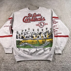 Vintage St Louis Cardinals Sweatshirt Mens Large Long Gone Crewneck USA Made 90s - Picture 1 of 11