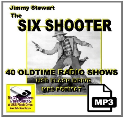 THE SIX SHOOTER 40 Select Oldtime Radio Shows MP3 On USB Flash Drive - Image 1 of 4