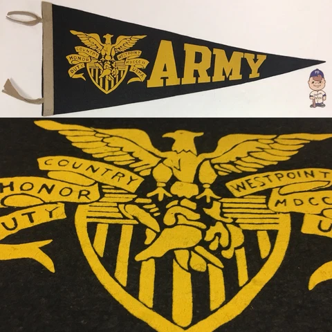 1950s Navy Naval Academy University Goats Pennant 11x28" Midshipmen Cover