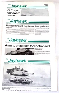 LOT 4 RARE OPERATION DESERT STORM GULF WAR 1991 " JAYHAWK " VII CORPS NEWSPAPERS - Picture 1 of 7