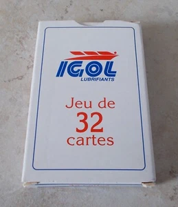 Antique IGOL Lubrifiants 32-card deck vintage France vtg advertising NOS - Picture 1 of 5