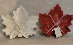 Target Bullseye Maple Leaf White and Red Serving Trays 4 of Each New - Picture 1 of 1