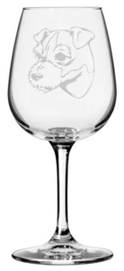 Jack Russell Terrier Hund Motiv geätzt 12,75oz Libbey Weinglas - Bild 1 von 4