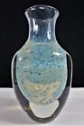 VINTAGE 1991 TOAN KLEIN ART GLASS CANADA HEAVY VASE 8 1/4" INCHES