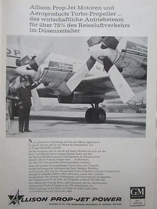 1959 PUB ALLISON PROP JET GM DETROIT LOCKHEED ELECTRA ORIGINAL GERMAN AD - Picture 1 of 1
