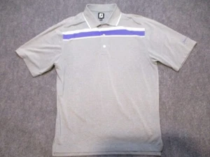 Footjoy Shirt Herren Large grau Polo Irish Creek Golfschläger Performance Stretch - Bild 1 von 12