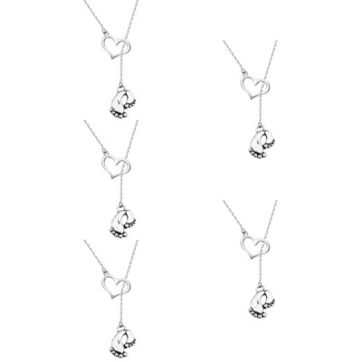  5 Count Liebe Herzkette Schwangere Frau Zierliche Mama-Halskette - Bild 1 von 4