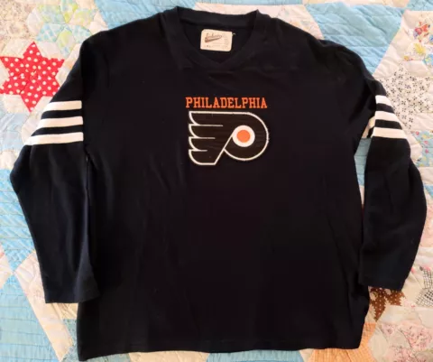 Philadelphia Flyers 2XL XXL Black Vintage Shirt Long Sleeve Sweatshirt  Stitched Cover