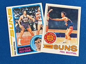 1977 & 1978 Topps Paul Westphal Basketball Cards #10 & #110 Phoenix Suns - Picture 1 of 5