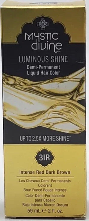 Color de cabello Mystic Divine 3IR brillo luminoso semiperm rojo intenso marrón oscuro Foto 1 de 1