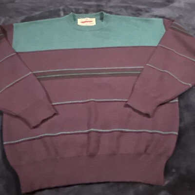 De Colección Para Hombres Manga Larga Obermeyer Talla Mediana Mezcla de Lana Púrpura Verde Foto 1 de 4