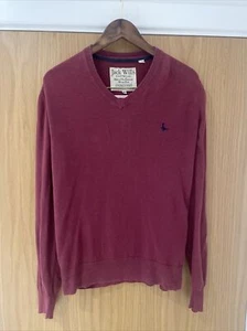 Jersey Jack Wills para hombre borgoña-rosa tejido fino algodón cachemir - talla mediana - Imagen 1 de 6