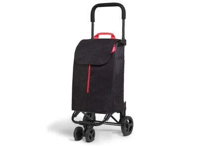 CARRELLO SPESA 4 RUOTE NEW TWIN NERO LT. 50 PORTATA 30 KG. GIMI  4 2024 - Immagine 1 di 4