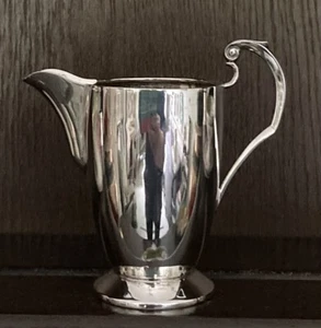 Solid silver cream jug - F H Adams & Hollman Birmingham 1937 85g - Picture 1 of 8