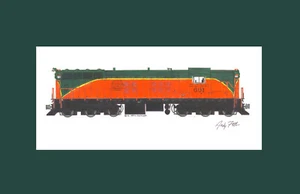Elgin, Joliet & Eastern SD9 #601 11"x17" Matted Print Andy Fletcher signed - Picture 1 of 1