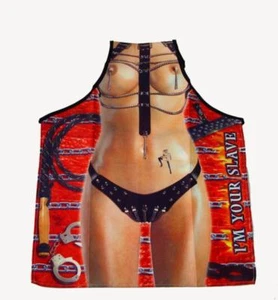 Funny BBQ Apron Novelty Barbecue - I'm Your Slave Design - Summer Accessory - Picture 1 of 1