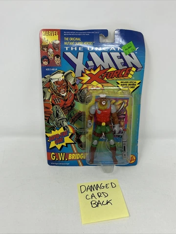 1992 Toy Biz Marvel The Uncanny X-MEN X-Force G.W. BRIDGE Action Figure MIP E2 Cover