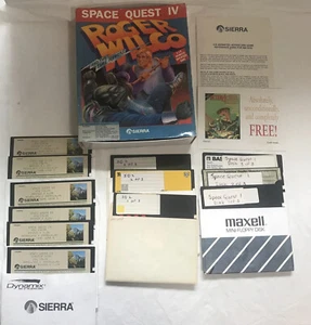 Space Quest IV Roger Wilco & The Time Rippers Big Box PC Game 5.25 IBM/DOS/Tandy - Picture 1 of 9