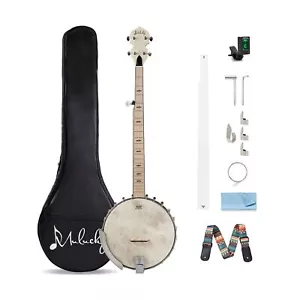 5 String Banjo, Mulucky Full Size with 24 Brackets Banjo, Open Back, Maple Ba... - Picture 1 of 8
