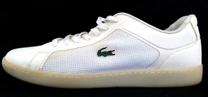 Lacoste Men's US 10 Endliner Sneakers White Cream lace-up Casual shoes - Picture 1 of 14