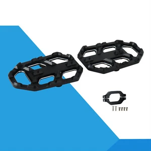 Wide Foot Pegs For Honda NC750X Footpeg Extensions Enlarge Pedal 2018-24 Black - Picture 1 of 9