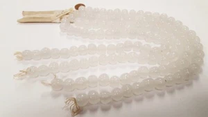 1 POUND (110+PCS) VINTAGE JAPANESE GLASS ALABASTER 14mm ROUND BAROQUE BEADS 4007 - Picture 1 of 5