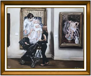 Harry McCormick Mary Cassatt Original Giclee On Canvas Signed Portrait Artwork - Bild 1 von 5