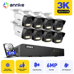 ANNKE 5MP Audio POE IP Security Camera System 8CH 8MP NVR Color Night Vision AI - Picture 1 of 44