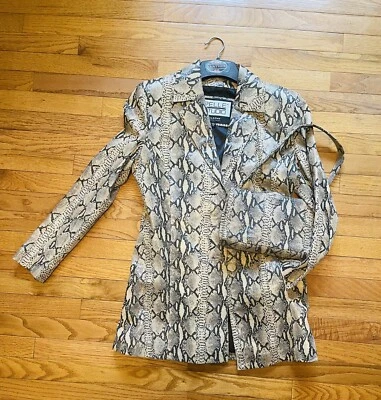 PELLE STUDIOS by WILSON LEATHERS SNAKESKIN BLAZER & HANDBAG Sz M w POCKETS NWOT - Image 1 of 4