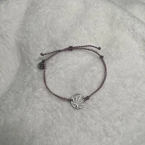 Pura Vida Purple Bracelet with Silver Charm - Picture 1 of 3