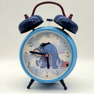 Vintage Disney Eeyore Twin Dual Bell Analog Alarm Clock Winnie the Pooh - Picture 1 of 12