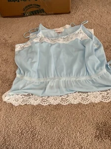 Vintage Shadowline Pajama Camisole and Pant Size 3X Blue - Picture 1 of 3