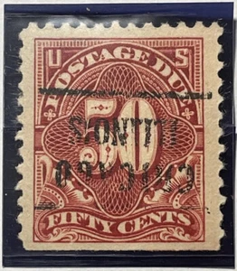 1917 US Postage Due 50c Precanceled Stamp | Sc #J67b SG #D536 | MLH OG - Picture 1 of 6