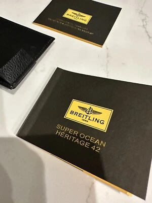 BREITLING SUPEROCEAN HERITAGE 42WATCH INSTRUCTIONS MANUAL BOOKLET 100% AUTHENTIC - Image 1 of 4