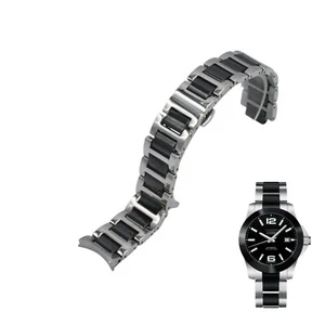 Reloj pulsera de acero bicolor 19 mm para Longines Conquest cerámica L3.657.4 - Imagen 1 de 7