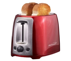 Brentwood 800W 2 Slice Cool Touch Extra Wide Slot Toaster Red Stainless Steel - Picture 1 of 7