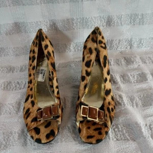 Mujer Marc Londo Tacones Talla 10 Marrón Estampado Leopardo Zapatos - Imagen 1 de 10