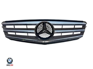 MERCEDES C CLASS W204 FRONT RADIATOR GRILL CHROME Without Badge, Damaged - Picture 1 of 10